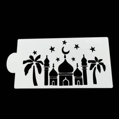 

New Hot Muslim Festival Ramadan Cake Decorating Spray Pattern Mold Muslim Fasting Eid al-Fitr Theme Cake Decoration Tools Supplies