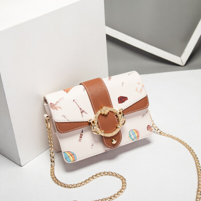 

Summer Chain Little Girl Up-trend Korean Edition Single Shoulder Inclined Bag ins Over-fire Fashion Baitao Inclined Span