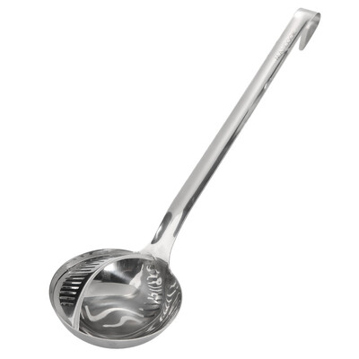 

American kitchen maxcook spoon colander 304 stainless steel multi-function large spoon colander one-piece thickening soup spoon long handle with hook MCCU041