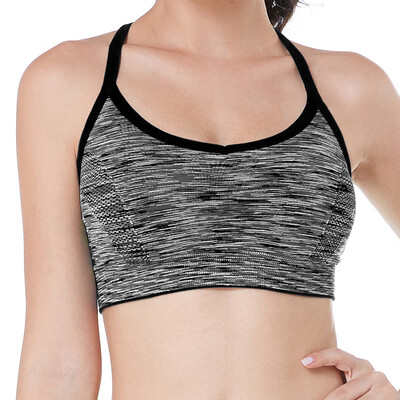

Toponeto Women Knitting Seamless Bodybuilding Sport Bra Sexy Lingerie Backless Underwear
