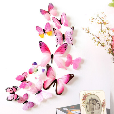 

FUNNYBUNNY 12pcs Removable 3D Butterfly Wall Stickers Decals DIY Wall art Decor Home Wall Decoration Sticker Mural