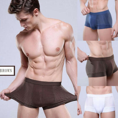 

Hot Men boy Breathable Underwear Boxer Briefs Big Shorts Bulge Pouch Underpants