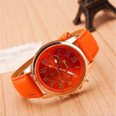 

Three-eye watch PU belt three-eye quartz watch hot sale double-faced womens watch Yiwu spot specials