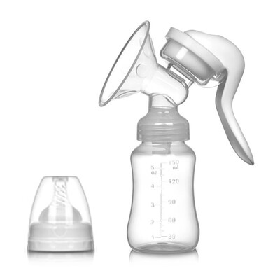 

2020 OEM Bpa Free PP Portable Breastfeeding Milk Breast Manual Pump Food Grade Silicone Manual Breast Pump With Baby Bottle