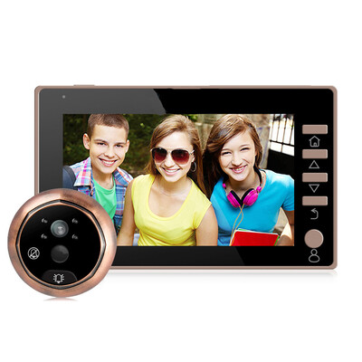 

〖Follure〗45inch Color Screen HD Door Camera 160 ° Detection Video Viewer Night Visio