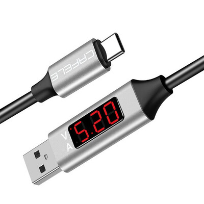 

Cafele USB C Cable USB Type C LED Digital Voltage&Current Display Charger Type C Cable for Huawei P20 Mate 20