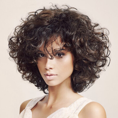 

〖Follure〗Brazilian Women Hair Wig Women Black Short Afro Curly Wigs 34cm