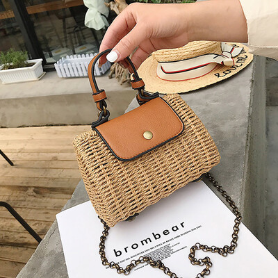 

Tailored Women New Wild Hand Woven Chain Bag Beach Handbag Messenger Shoulder Bag