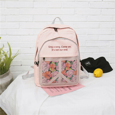 

Schoolbag womens backpack Korean version of ins simple backpack students junior high school girls campus Japanese version of larg