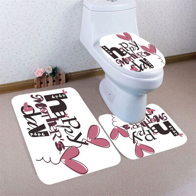 

〖Follure〗3pcs Mothers Day Non-Slip Bath Mat Bathroom Kitchen Carpet Doormats Decor