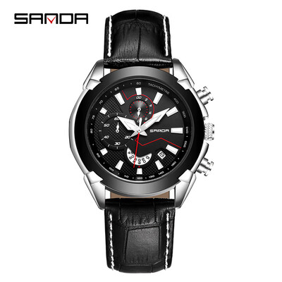 

Mens Watches Top Brand Luxury Waterproof Mens Watch Multi-function Casual Fashion Sports Leather Quartz Clock Relogio Masculino