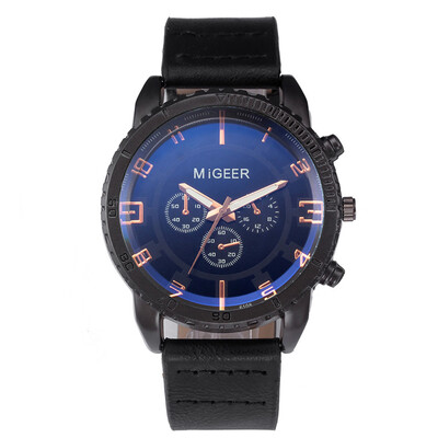 

〖Follure〗MIGEER High-End Fashion Mens Stainless Steel Watch Analog Alloy Quartz Watch