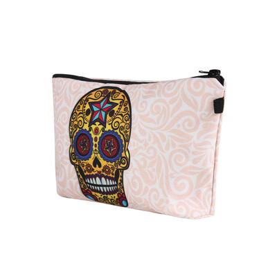 

〖Follure〗Skull3D printing European&American makeup bag clutch bag ladies multi-fun