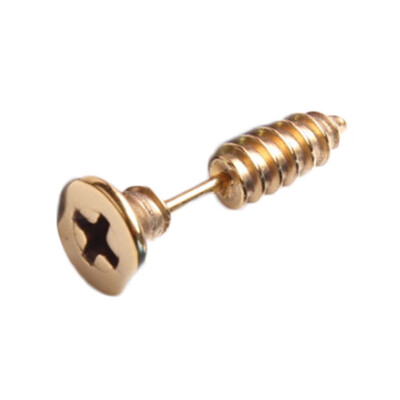 

Quality Titanium Steel Screws Earrings New Personality Gold Boys&Girls Popular Earrings