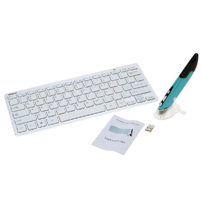 

KKmoon Portable Ultra Thin Light 24 GHz Wireless Keyboard with Adjustable DPI Optical Electrical Pen Mouse for Windows Android Li