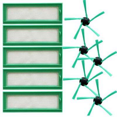 

For Vorwerk Kobold VR200 Vacuum Cleaner 5 X Filters 5x Side Brush Kit Set