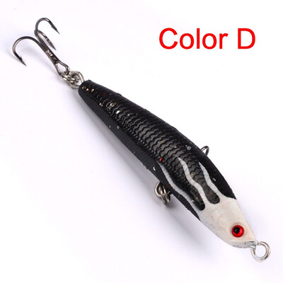 

VISSEN 1pcs 8cm 18g 3D Eyes Lead Fishing Lure Artificial Mini Swim Fish Plastic Hard Bait Sea Fishing Dive Wobblers