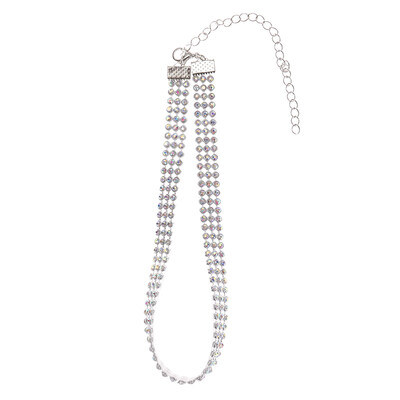 

2019 Crystal Rhinestone Choker Necklace Women Wedding Accessories Silver Chain Punk Gothic Chokers Jewelry Collier Femme