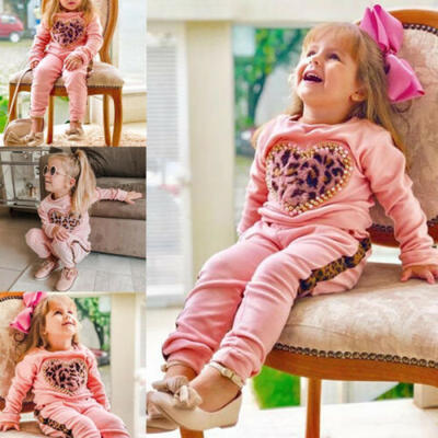 

Hot Toddler Kids Baby Girl Summer Top T-shirtLong Pants Outfits Set Clothes Set