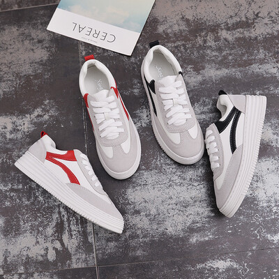 

Small white shoes female new color matching wild Korean womens shoes shoes thick bottom street