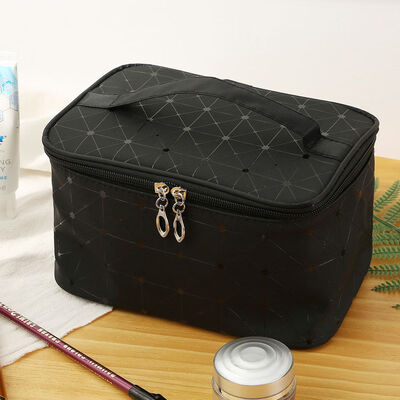 

2019 New Style Fashion Hot Zipper Large Portability Magic Plaid Travel Pouch Cosmetic Bag Makeup Bags Storage Pouch