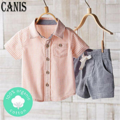 

Toddlers Kids Boy Girls Soft Top T-Shirt Short Pants 100Cotton Clothes Outfits