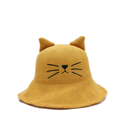 

Japanese soft girl lovely cat ear Hat Lady casual fisherman hat summer outing breathable versatile sunshade basin hat
