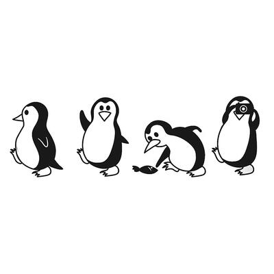 

Cute Penguin PVC Waterproof Self-Adhesive Wall Stickers DIY Removable Decal