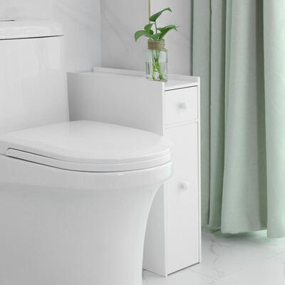 

Greensen Narrow Bathroom Cabinet Storage Cupboard Bathroom Furniture White 491661CM