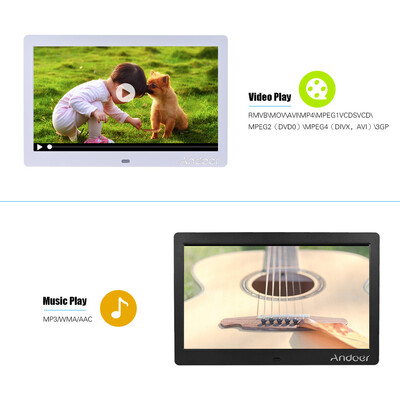 

Andoer 10 Inch IPS Digital Photo Frame 24G Ultra-sensitive Remote Control Electronic Album 1024600 Resolution with MP3 MP4 Pictu