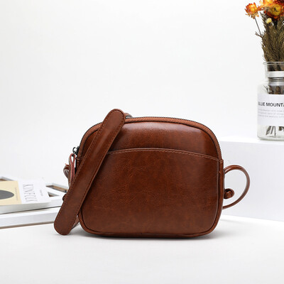 

Small bag female 2019 new Korean version of the wild leather cowhide handbag simple mini summer shoulder Messenger bag