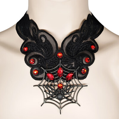 

Lace Bat Necklace Retro Gothic Lolita Pendant Choker Halloween Jewelry Accessories for women girls gift