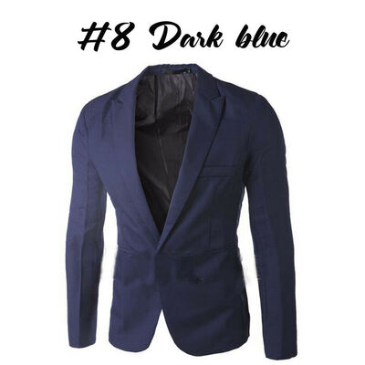 

New Mens Suit Coat Regular Serge Blazer Button Business Casual Jacket Summer