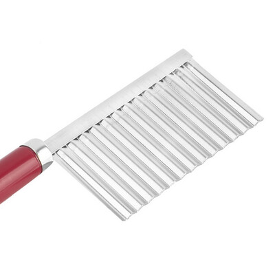 

1 pcs Nouvelle Pomme De Terre Couteau En Acier Inoxydable De Pommes De Terre Puce Pâte Légumes Crinkle Ondulés Cutter De Haute Qua