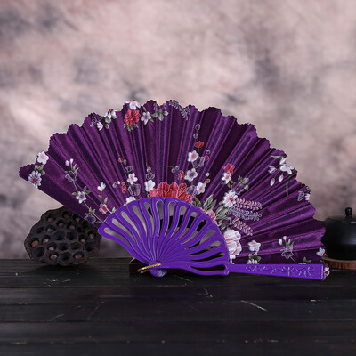 

Siaonvr Best Chinese Style Dance Wedding Party Lace Silk Folding Hand Held Flower Fan