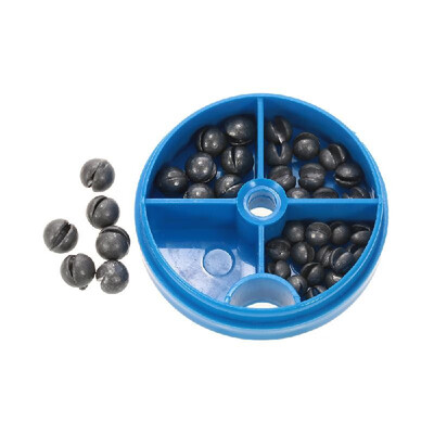 

0611518g Removable Round Lead Split Shot Sinker Kit Set Open Pure Lead Weights Fishing Tackle Beans Sinker with Box