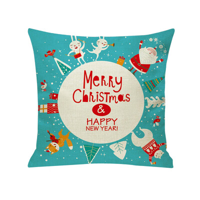 

Tailored New Christmas Cotton Linen Pillow Case Sofa Cushion Cover Home Decor