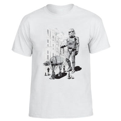 

2018 Funny Printed Star Wars T-Shirt Robot Shirt Star Wars Mens Short Sleeve T Shirts Tops Fashion Tees