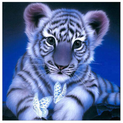 

5D DIY Square Diamond Painting Cute Tiger Cross Stitch Embroidery Mosaic