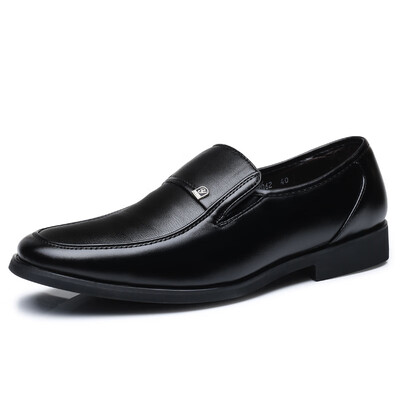 

Leyi dress mens business shoes round head 2019 summer summer British wind youth black mens shoes casual shoes tide
