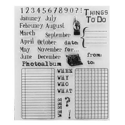 

Schedule Plan Silicone Clear Stamp DIY ScrapbookingPhoto Album Craft Decor