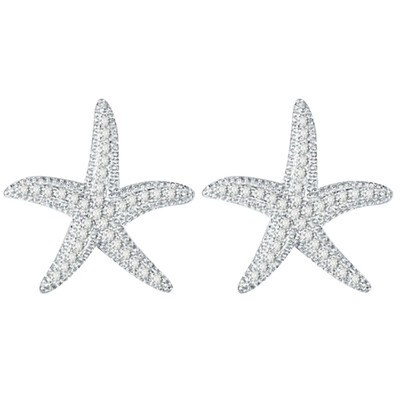

New Starfish Earrings Stud Silver Star Earring For Women Fashion Jewelry Women Accessories
