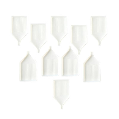 

10Pcs Diamond Painting Accessories White Tray Drill Plates Diamond Embroidery Tool