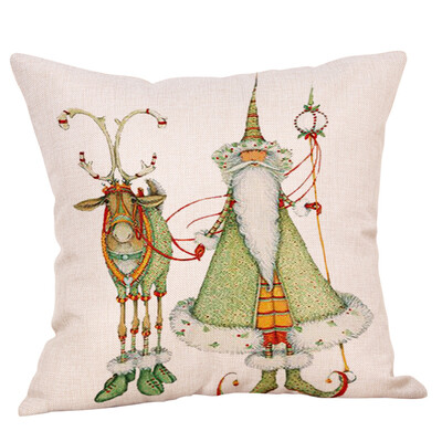 

Toponeto Christmas Emboss Printing Pillow Case Cushion Cover Sofa Home Car Decoration