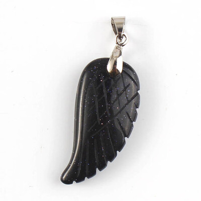 

Fashion Womens Amethyst Pendant National Wind Carving Angel Wing Pendant Newest