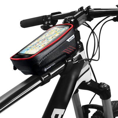 

Bike Phone Bags with Touch Screen Phone Holder Case Waterproof Bicycle Front Frame Top Tube Mount Handlebar Bags Bike Storage Bag