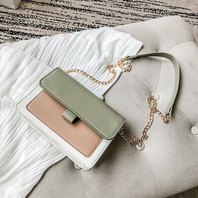 

French minority womens bag Korean version 100 lap slant bag summer texture small square bag