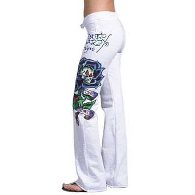 

Womens Halloween Print Flowy Wide Leg High Waist Long Pants