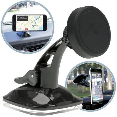 

Magnetic Phone Holder for Car Windshield Suction Cup Holder Dashboard Mount 360&quot