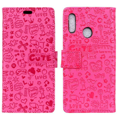 

MOONCASE Alcatel 5v Little Witch Leather Case - Rose Red